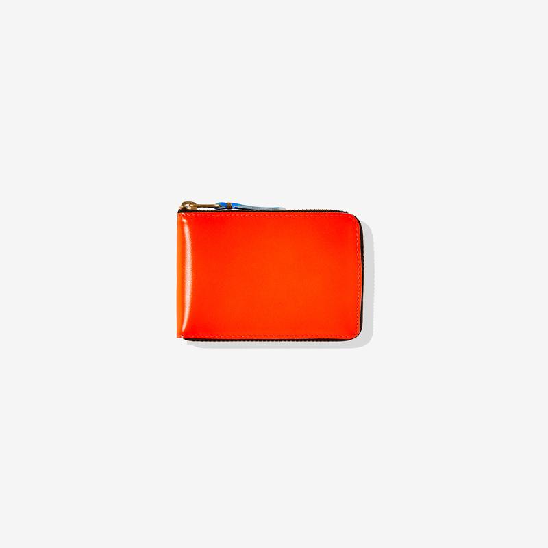 CDG Wallet - Super Fluo Full Zip Around Wallet - (Orange SA7100SF)