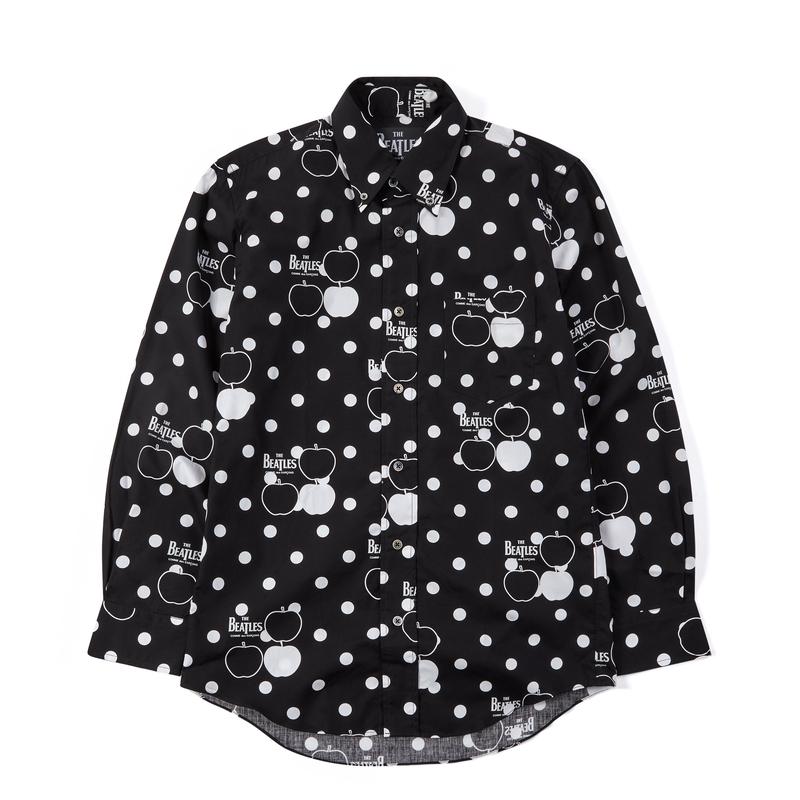 CDG Beatles - Shirt - (Black with White/Black Apples)