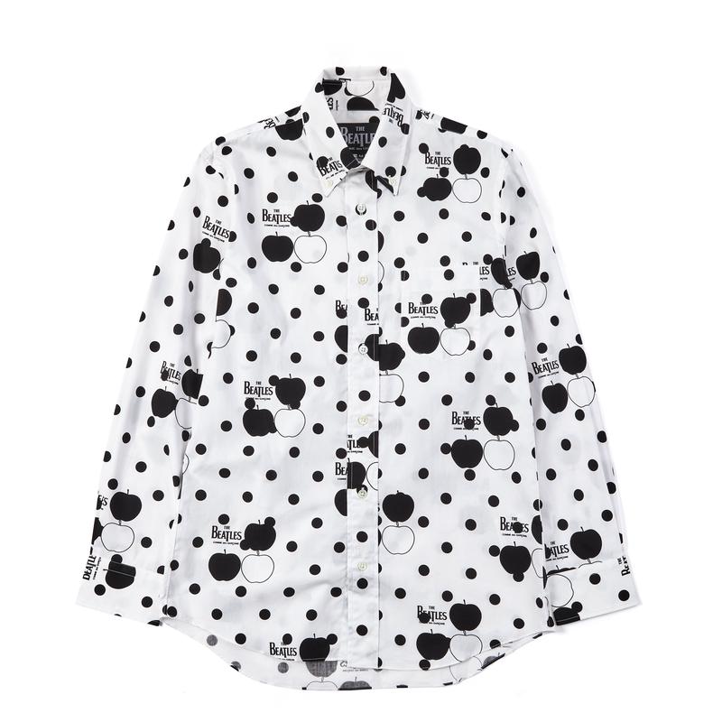 CDG Beatles - Shirt - (White with Black/White Apples)