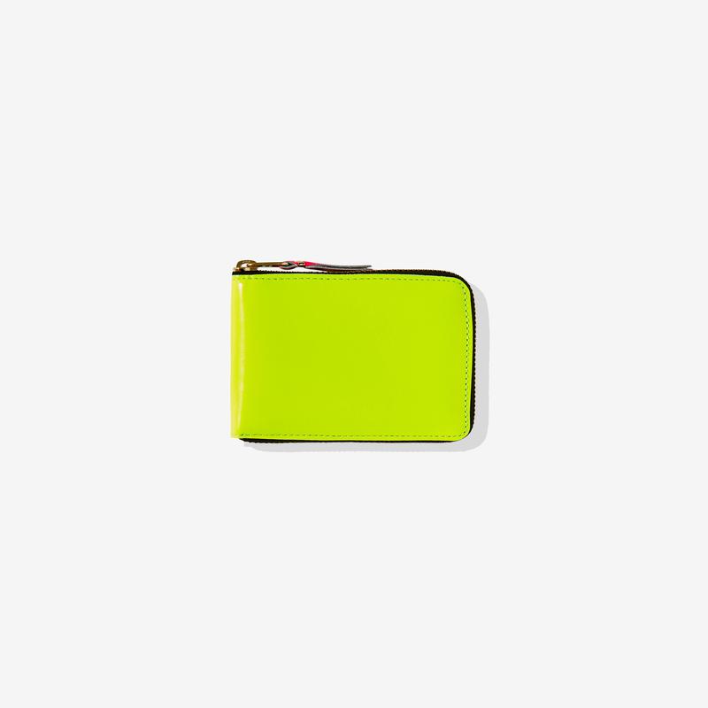 CDG Wallet - Super Fluo Full Zip Around Wallet - (Yellow/Orange SA7100SF)