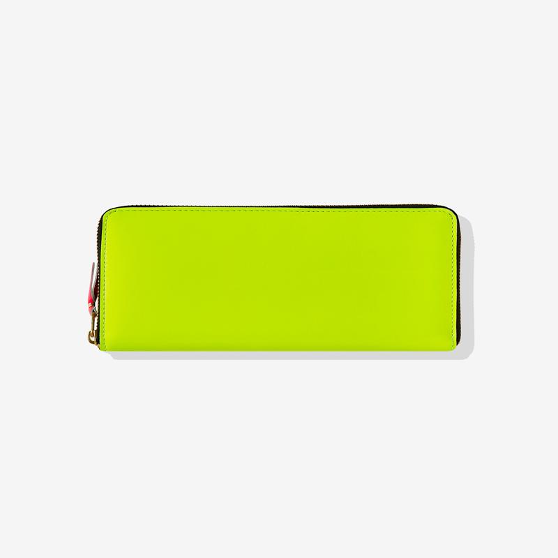 CDG Wallet - Super Fluo Zip Around Wallet - (Yellow SA0110SF)