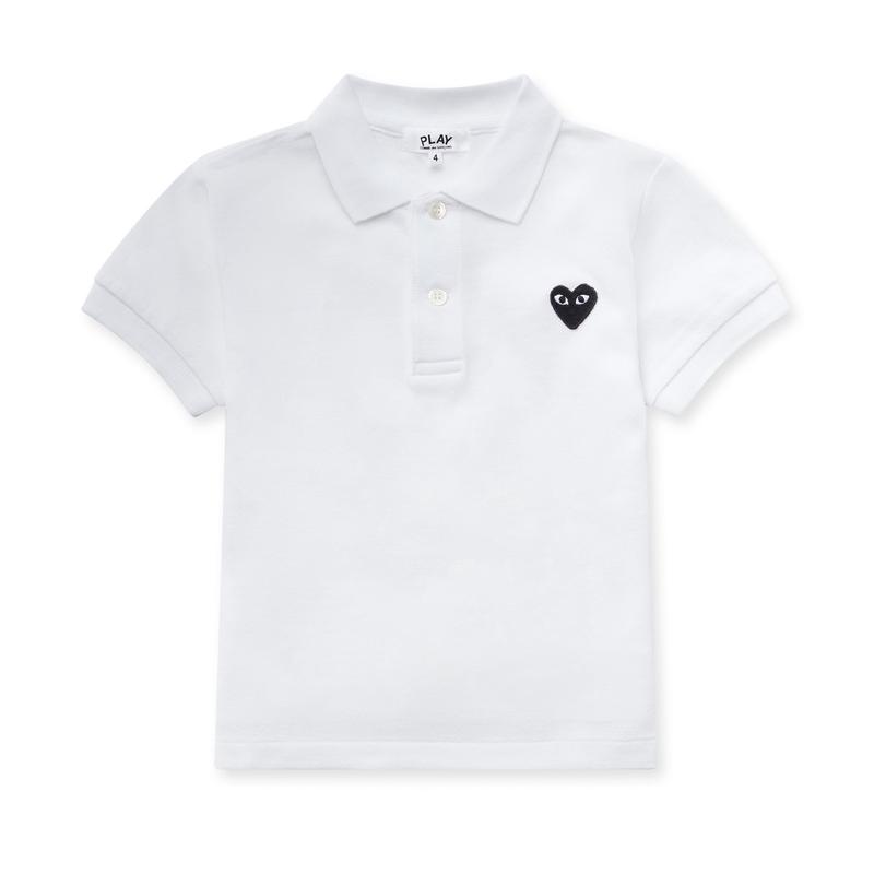 Play - Black Kids Polo Shirt - (White)