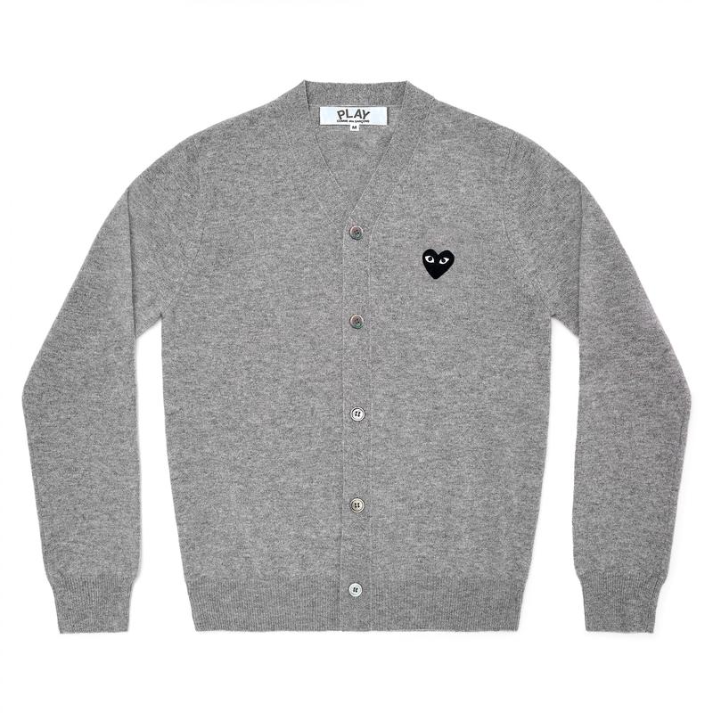 Play - Black Mens Cardigan - (Grey)