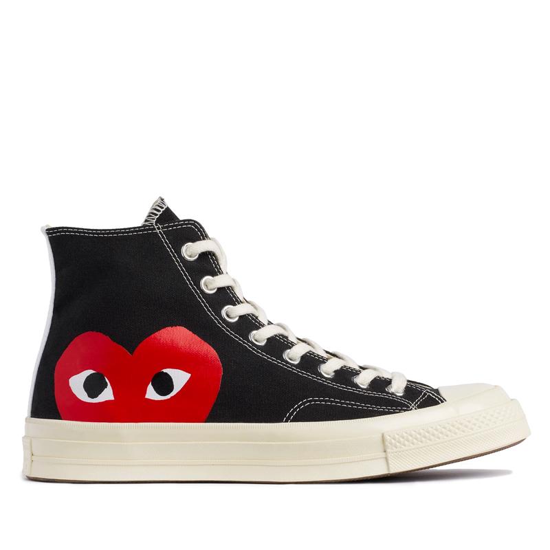 Play Converse - Red Heart Chuck Taylor All Star 70 High Sneakers - (Black)