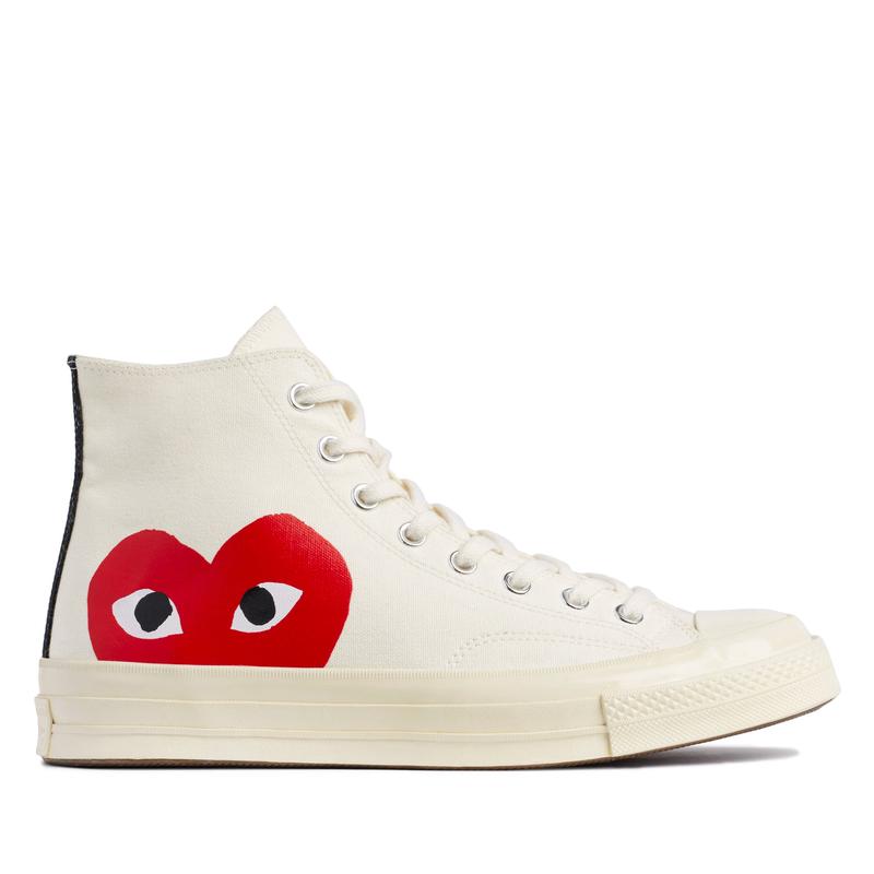 Play Converse - Red Heart Chuck Taylor All Star 70 High Sneakers - (White)