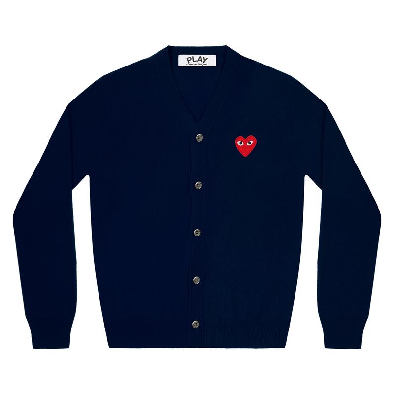 Play - Red Mens Cardigan - (Navy)