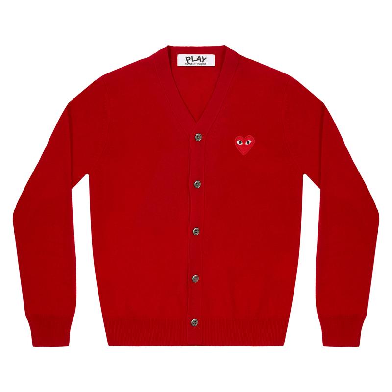 Play - Red Mens Cardigan - (Red)