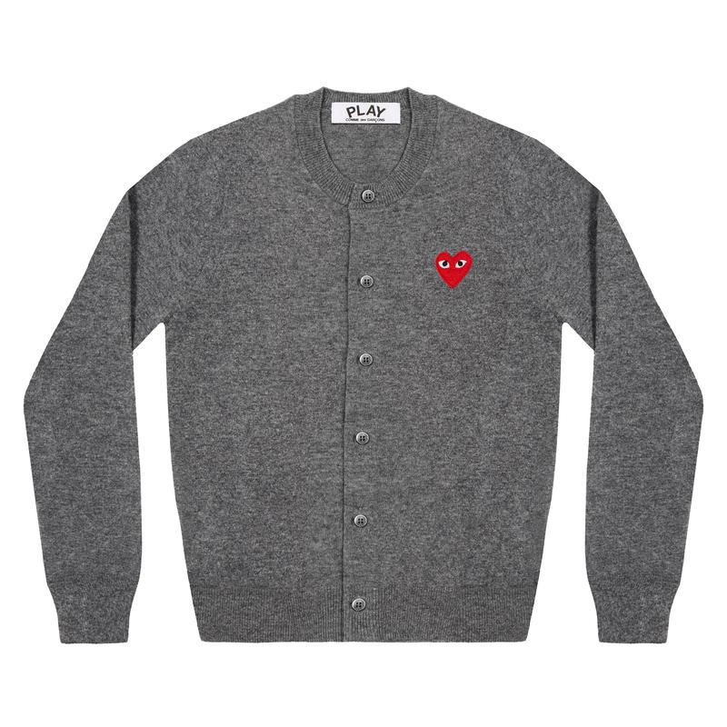 Play - Red Womens Cardigan - (Grey)