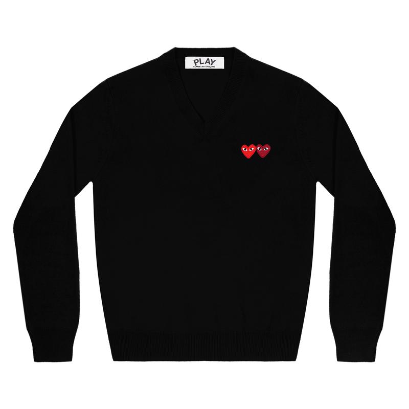 Play - Double Heart Sweater - (Black)