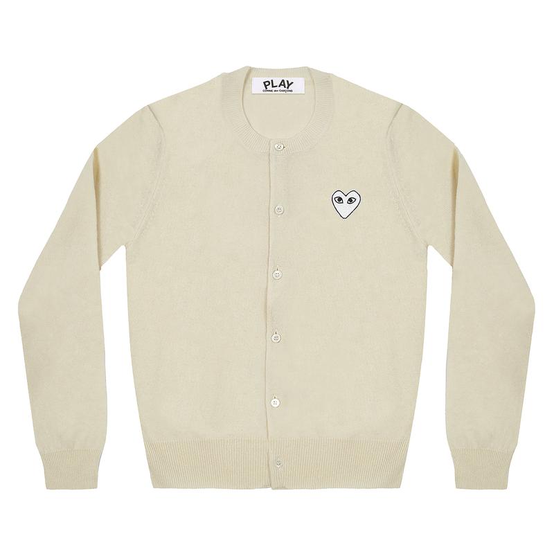 Play - White Heart Womens Cardigan - (Natural)