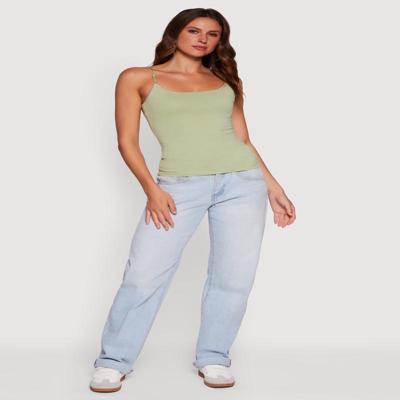 Scoop Neck Shelf Bra Cami