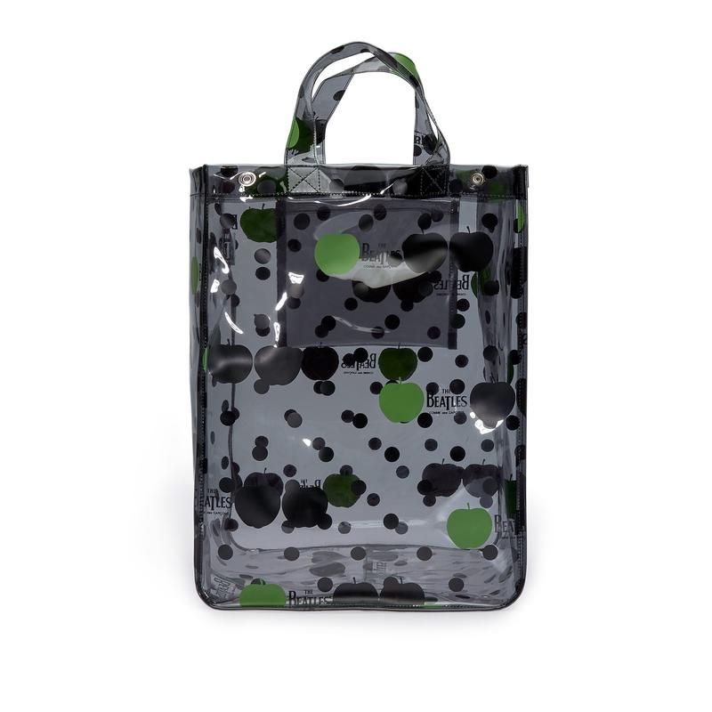 CDG Beatles - Big PVC Apple & Dot Tote - (VB-K201 Black)