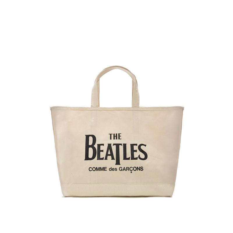 CDG Beatles - Canvas Small Tote Bag - (Natural)