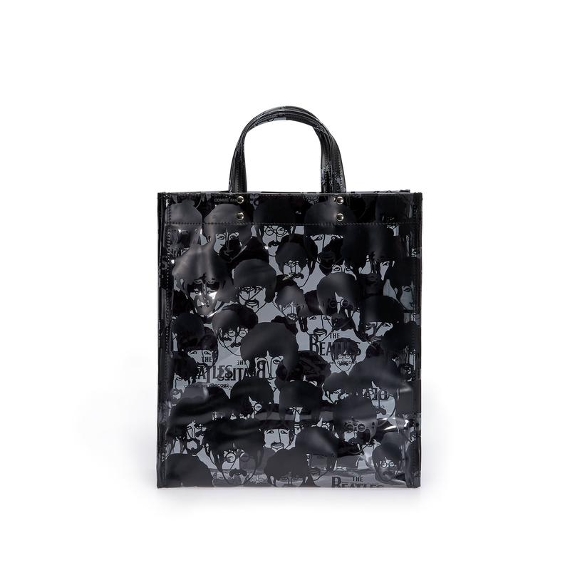 CDG Beatles - Faces PVC Tote - (VB-K203 Black)