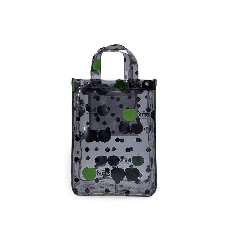 CDG Beatles - Small PVC Apple & Dot Tote - (VB-K201 Black)