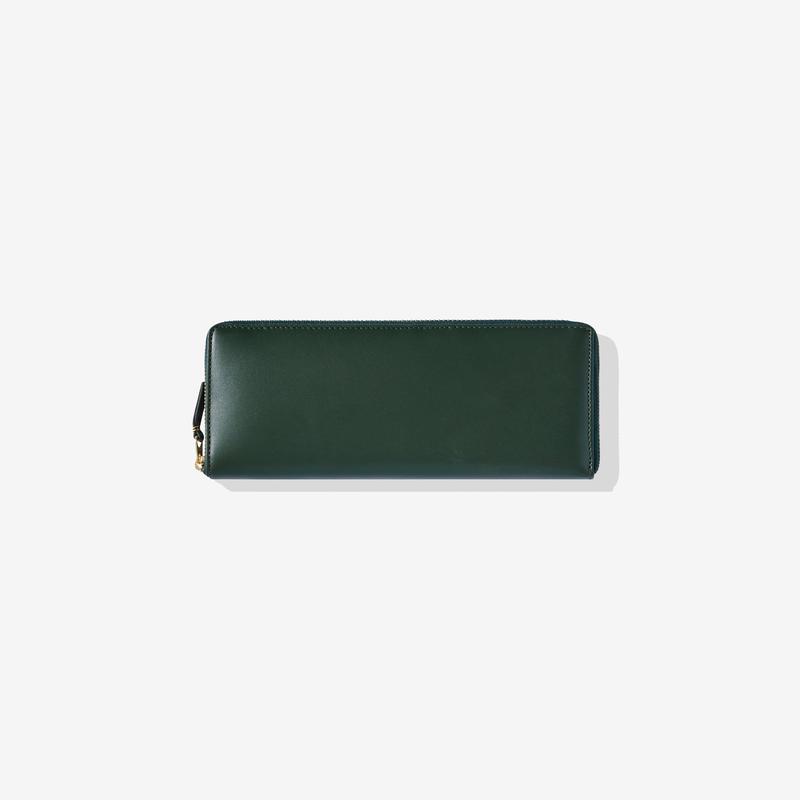 CDG Wallet - Classic Leather Zip Around Wallet - (Bottle Green SA0110)