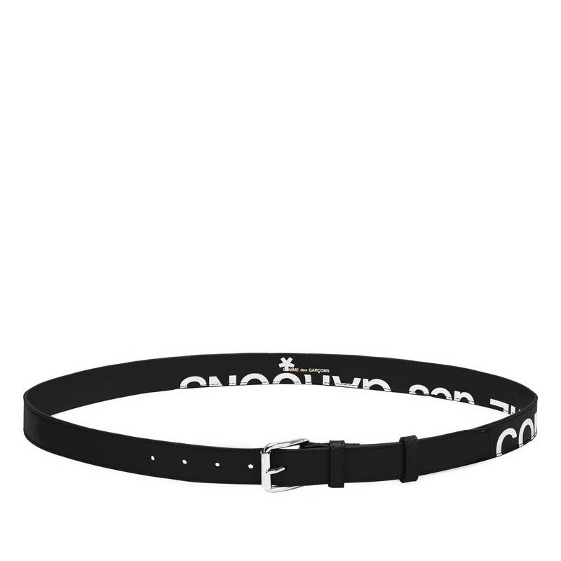 CDG Wallet - Huge Logo Belt - (Black)