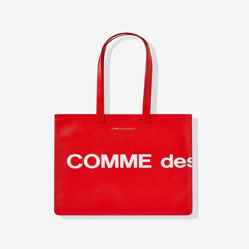 CDG Wallet - Huge Logo Tote Bag - (Red)