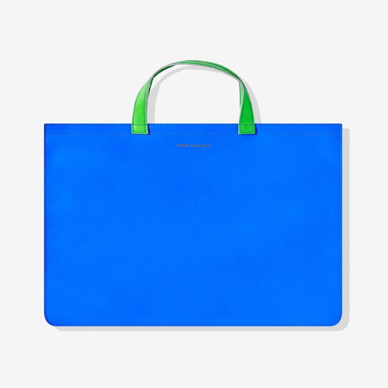 CDG Wallet - Super Fluo Tote Bag - (Blue/Orange SA9000SF)