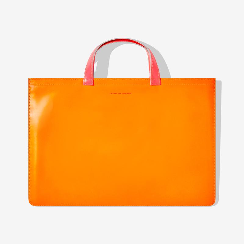 CDG Wallet - Super Fluo Tote Bag - (Orange/Yellow SA9000SF)