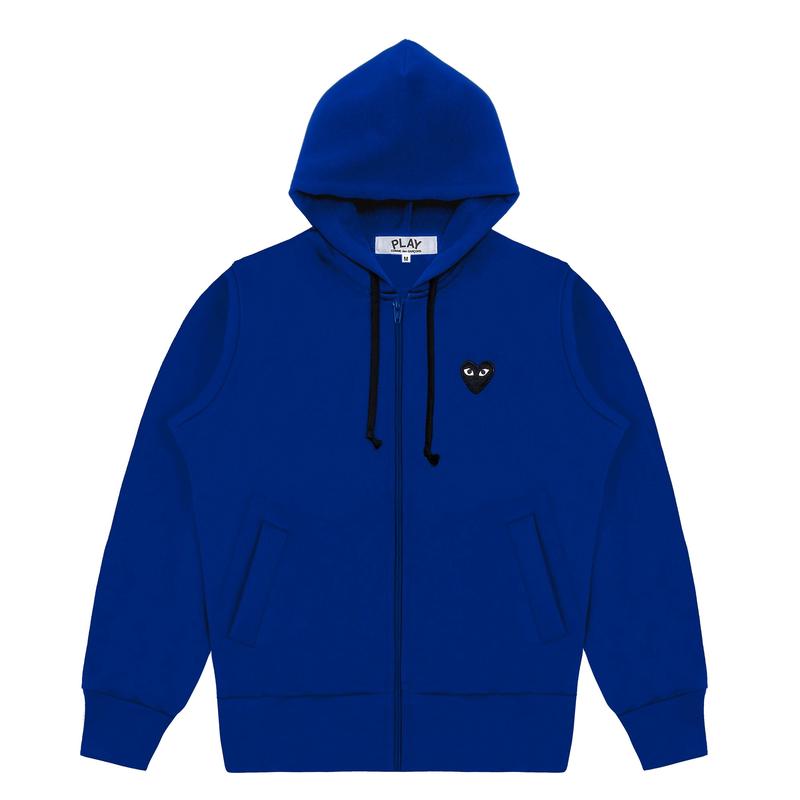 Play - Hooded Sweatshirt with Big Hearts - (Navy)