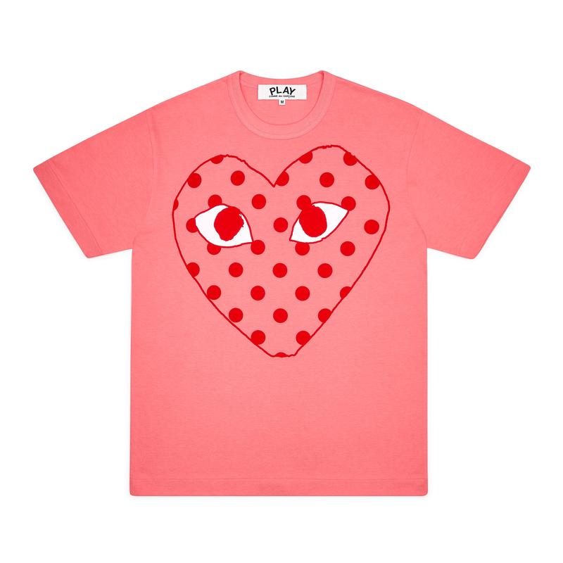 Play - Bright Spotted Heart T-Shirt - (Pink)