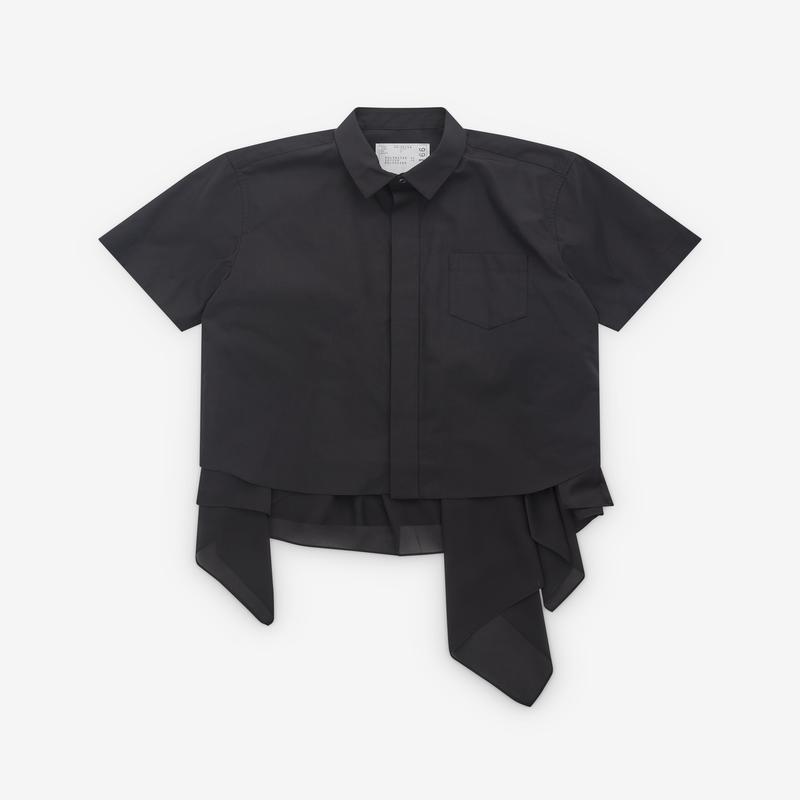 Sacai - Women's Layered Scarf Shirt - (Black)