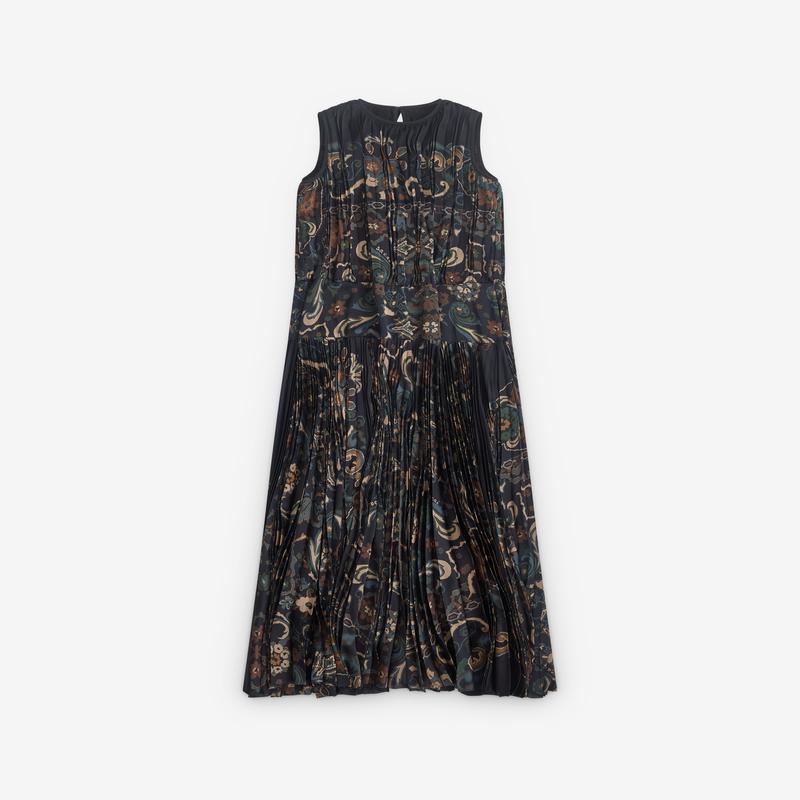 sacai - Womens Floral Print Dress - (Navy)