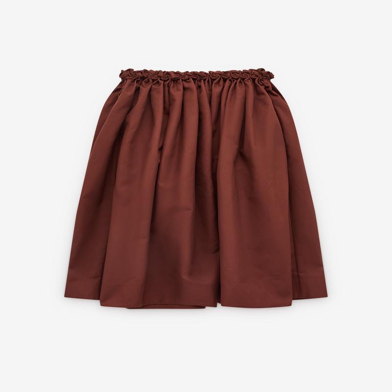 SHUSHU/TONG - Womens Floral Waist Long Skirt - (Brown)