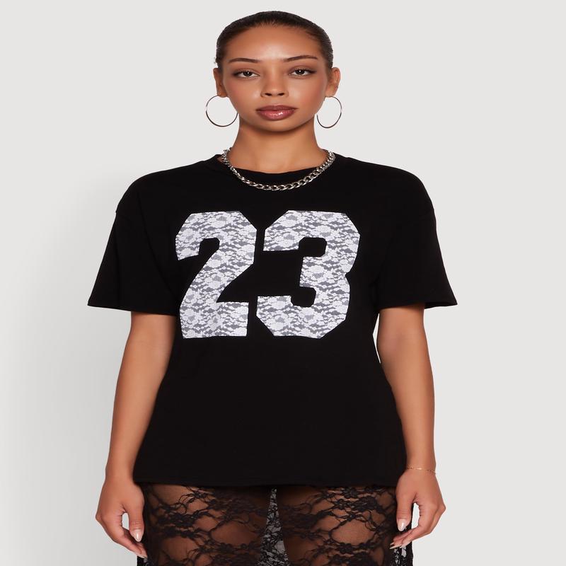 Stylish 23 Crew Neck Short Sleeve Tee