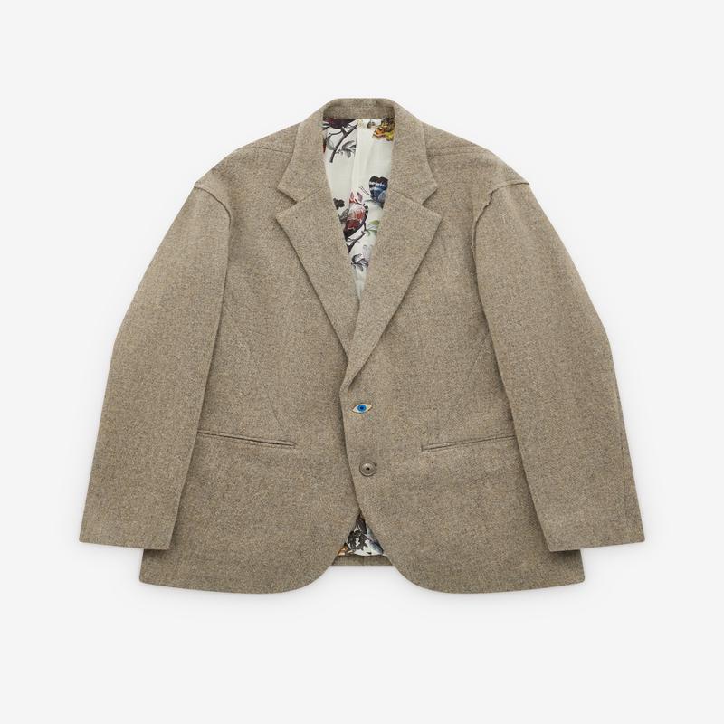 Undercover - Men's Eye Button Jacket - (Gray Beige)