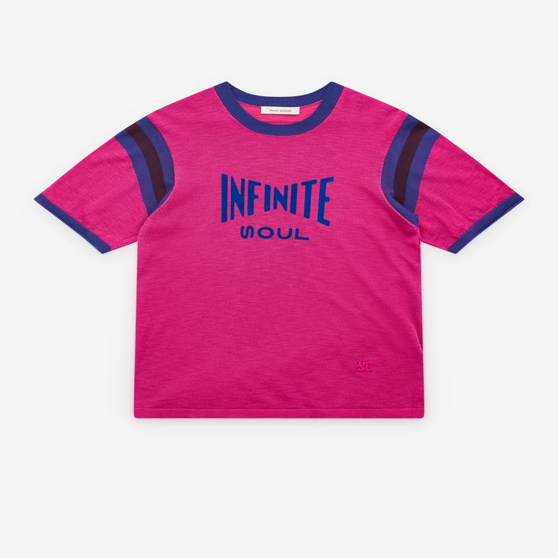 Wales Bonner - Mens Soul T-Shirt - (Magenta)