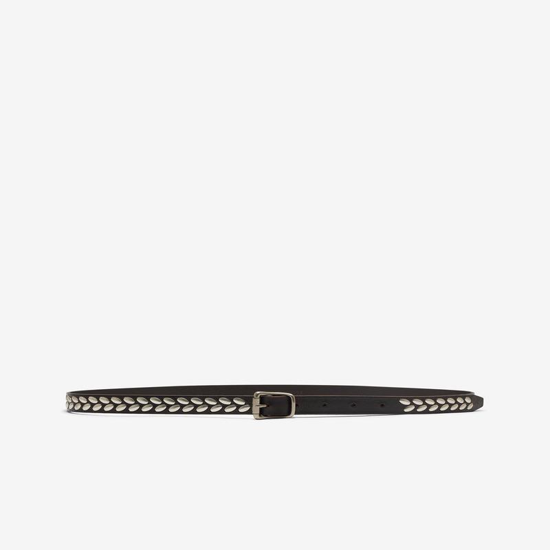 Lemaire - Womens Almond Stud Belt - (Dark Brown)