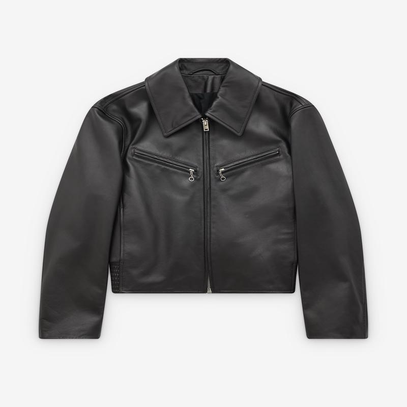 Lemaire - Womens Boxy Leather Jacket - (Moka)