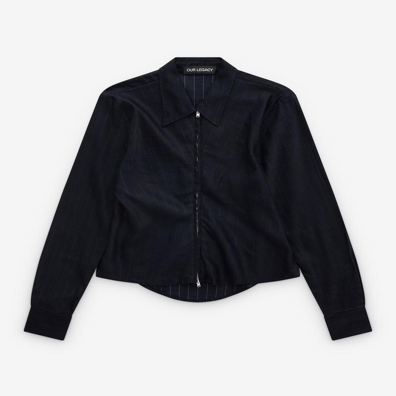 Our Legacy - Women's Slim Zip Shirt - (Night)