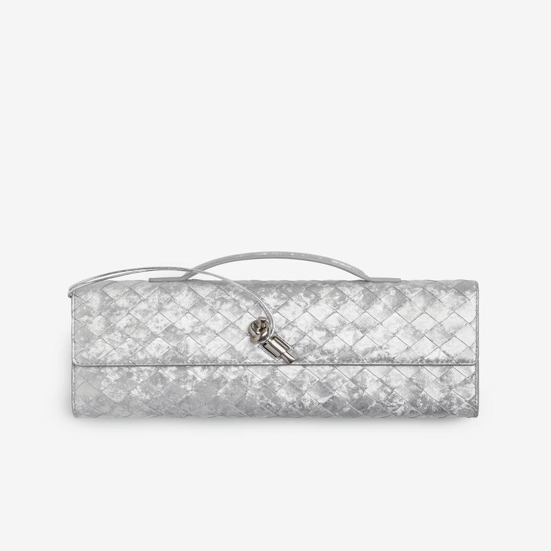 Bottega Veneta - Andiamo Clutch - (Silver)