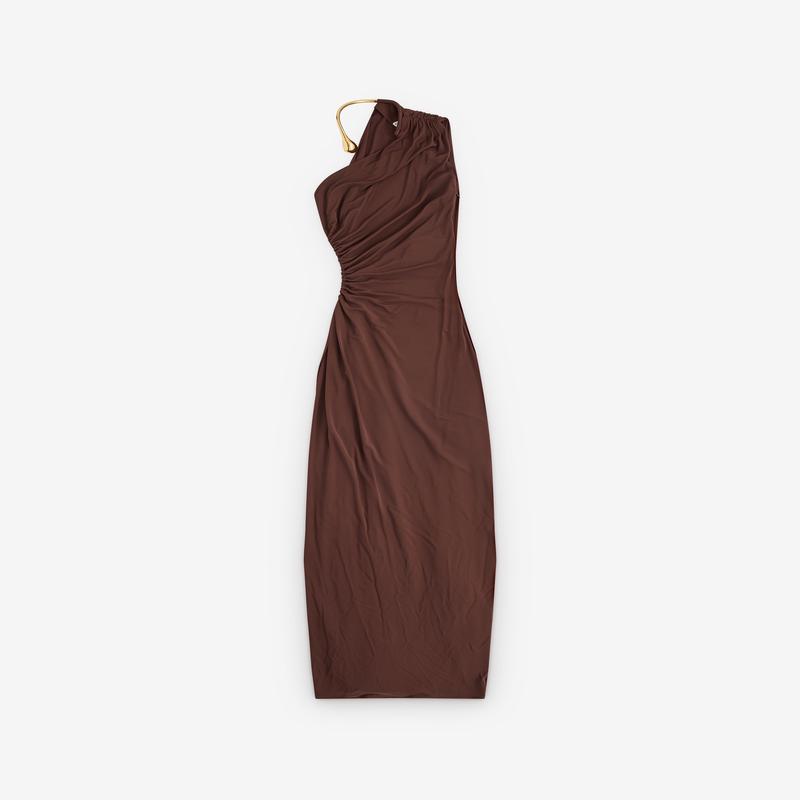 Bottega Veneta - Women's Crepe Viscose Jersey Dress - (Clove)