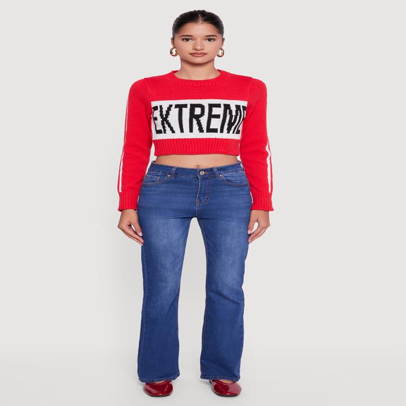 Extreme Graphic Cropped Sweater