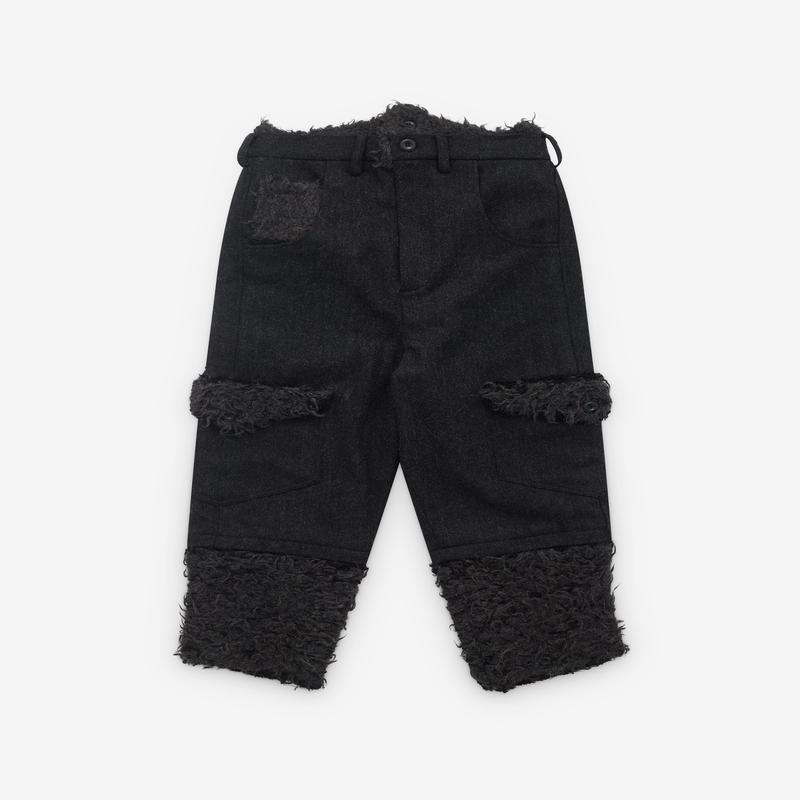 Oscar Ouyang - Mens Alpaca Knit Harris Tweed Trouser - (Grey)