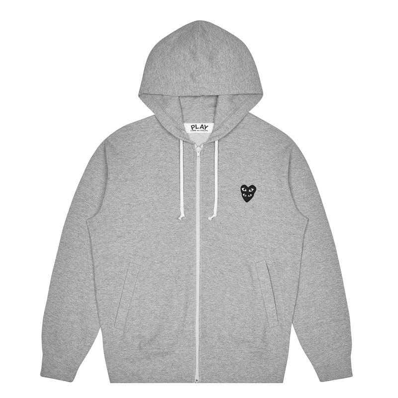Play - Double Eye Black Heart Hooded Sweatshirt - (Grey)
