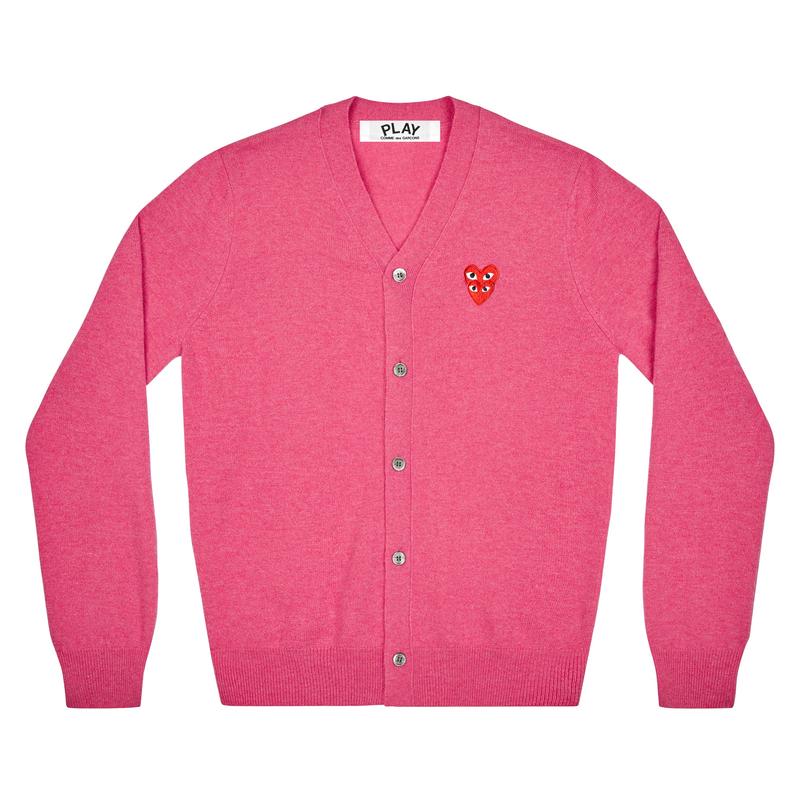 Play - Double Eye Mens Cardigan - (Pink)