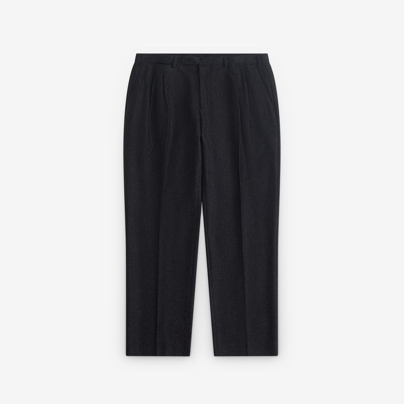 Salon C. Lundman - Men's Double Pleat Trouser - (Dark Grey)