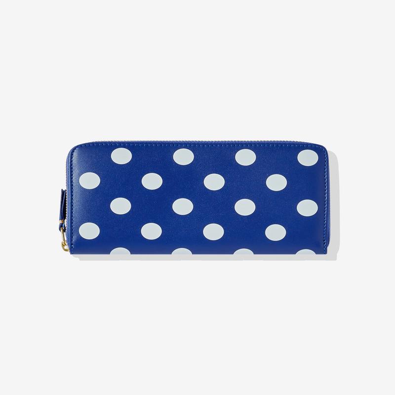 CDG Wallet - Polka Dot Printed Wallet - (Navy SA0111PD)