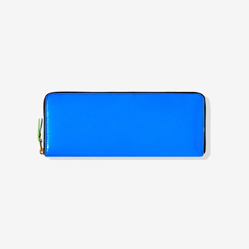 CDG Wallet - Super Fluo Zip Around Wallet - (Blue SA0111SF)