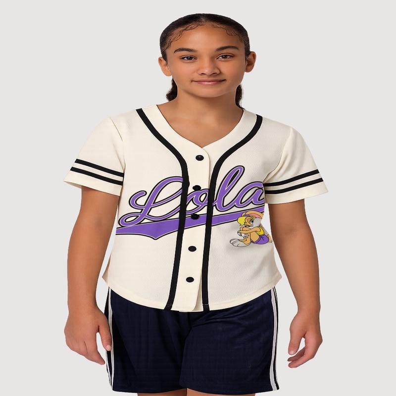 Girls Lola Bunny Graphic Baseball Jersey