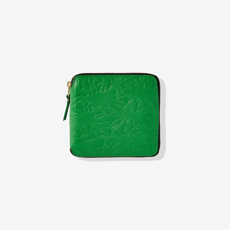 CDG Wallet - Embossed Forest Full Zip Around Wallet - (Green SA2100EF)