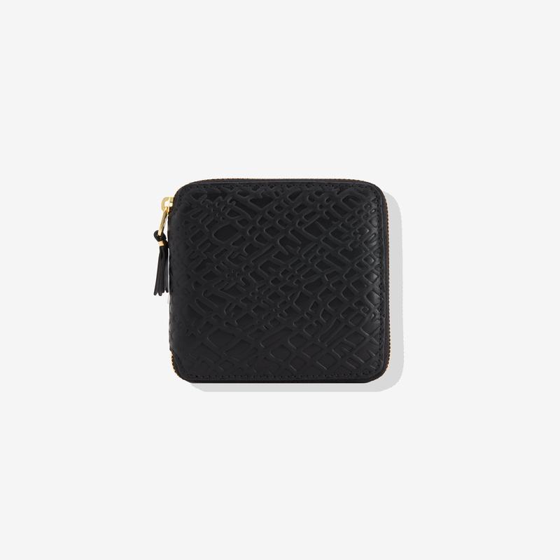 CDG Wallet - Embossed Roots Full Zip Around Wallet - (Black SA2100ER)
