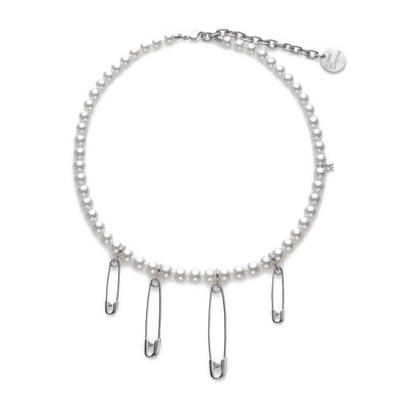 Comme des Garons - Mikimoto Safety Pin Necklace