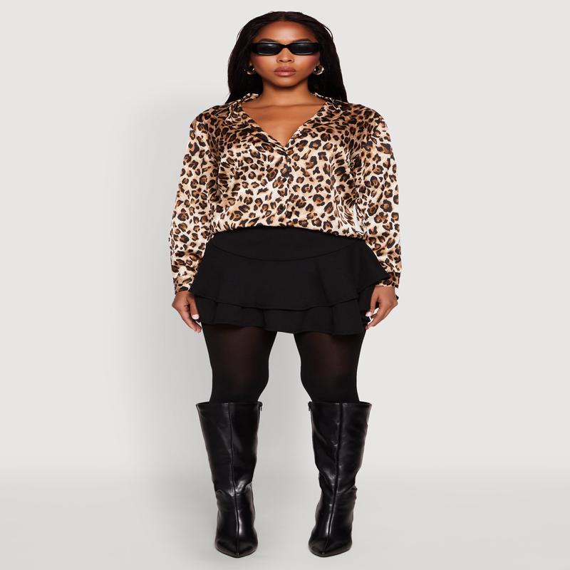 Crepe Knit Mini Tiered Skort