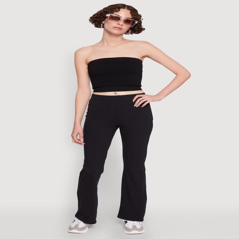 Ribbed Knit Seamless Tube Top